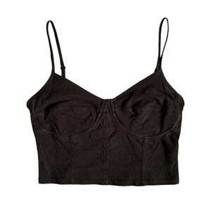 Garage cropped corset style tank